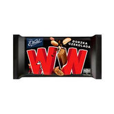 E.WEDEL WW VIER WAFFELN ETIKETTIERT MIT ERDNUSSFÜLLUNG IN Zartbitterschokolade 47 G